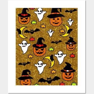 halloween pattern Posters and Art